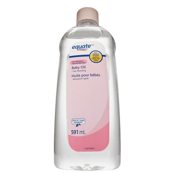 Huile pour bébé Equate, hypoallergénique, absorption rapide, 591 ml