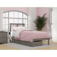 thumbnail image 1 of AFI Tahoe Lit Simple TG en Bois Massif avec 2 Tiroirs de Rangement et Chargeur USB Gris, 1 of 9
