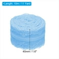 thumbnail image 2 of Uxcell 1.6 Inch Wide 25 Yards Lace Trim Ribbon Sewing Lace Roll Gift Package Pattern Wrapping Light Blue 2 Pack, 2 of 6