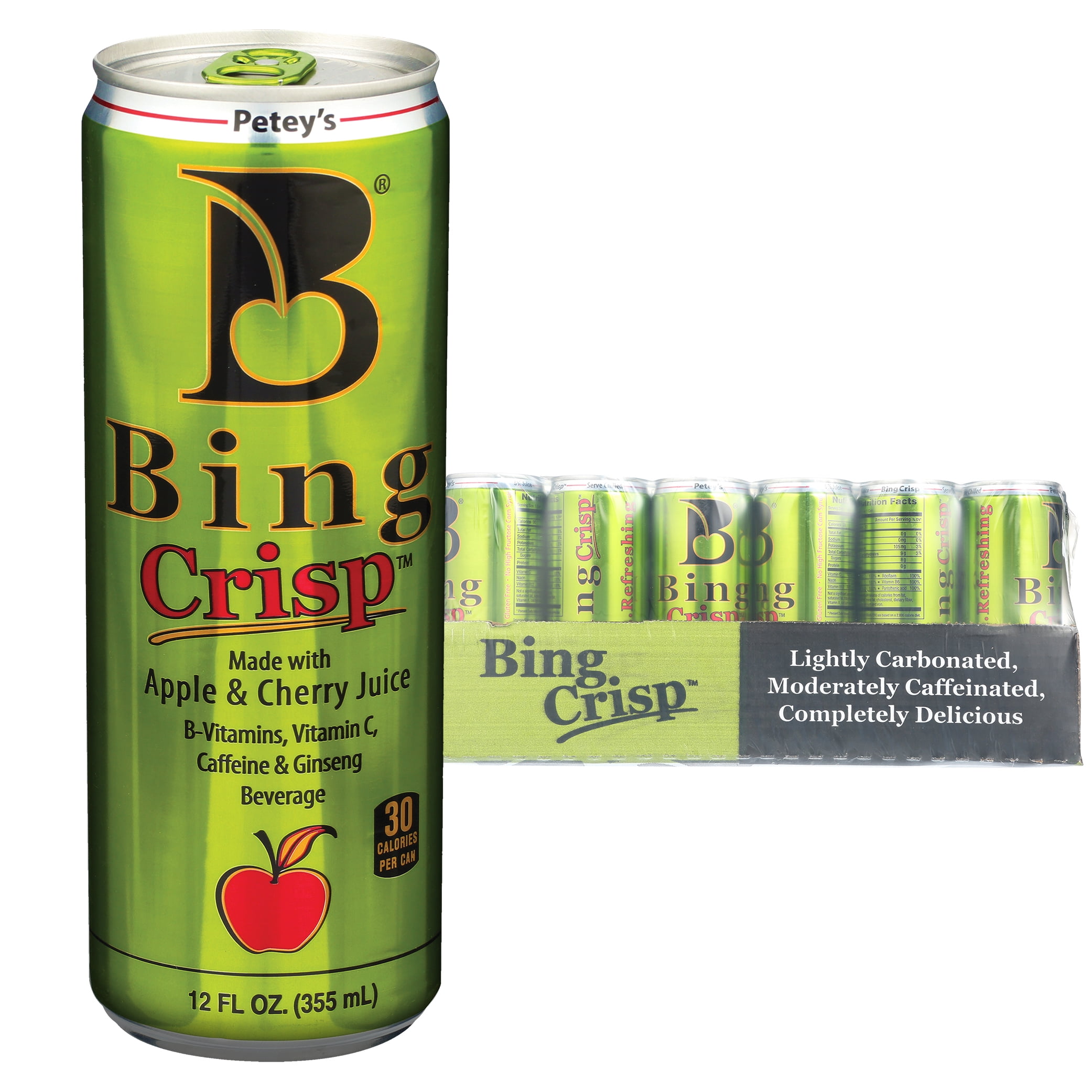 Bing Beverage Healthy Energy Drinks, Bing Crisp, 12 oz (24 Pack