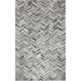 thumbnail image 2 of Bashian H112-GY-5X8-H18 Santa Fe Collection Chevron Contemporary Leather Hand Stitched Area Rug, Grey - 5 x 8 ft., 2 of 4