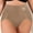 🔥 Brown, variant on Plus-Size High-Waist Seamless Shaping Briefs Tummy Control Hip Lift Breathable Stretch Fabric Flat Seams Cotton Crotch Anti-Roll Design Comfortable Invisible Fit Shapewear Panties