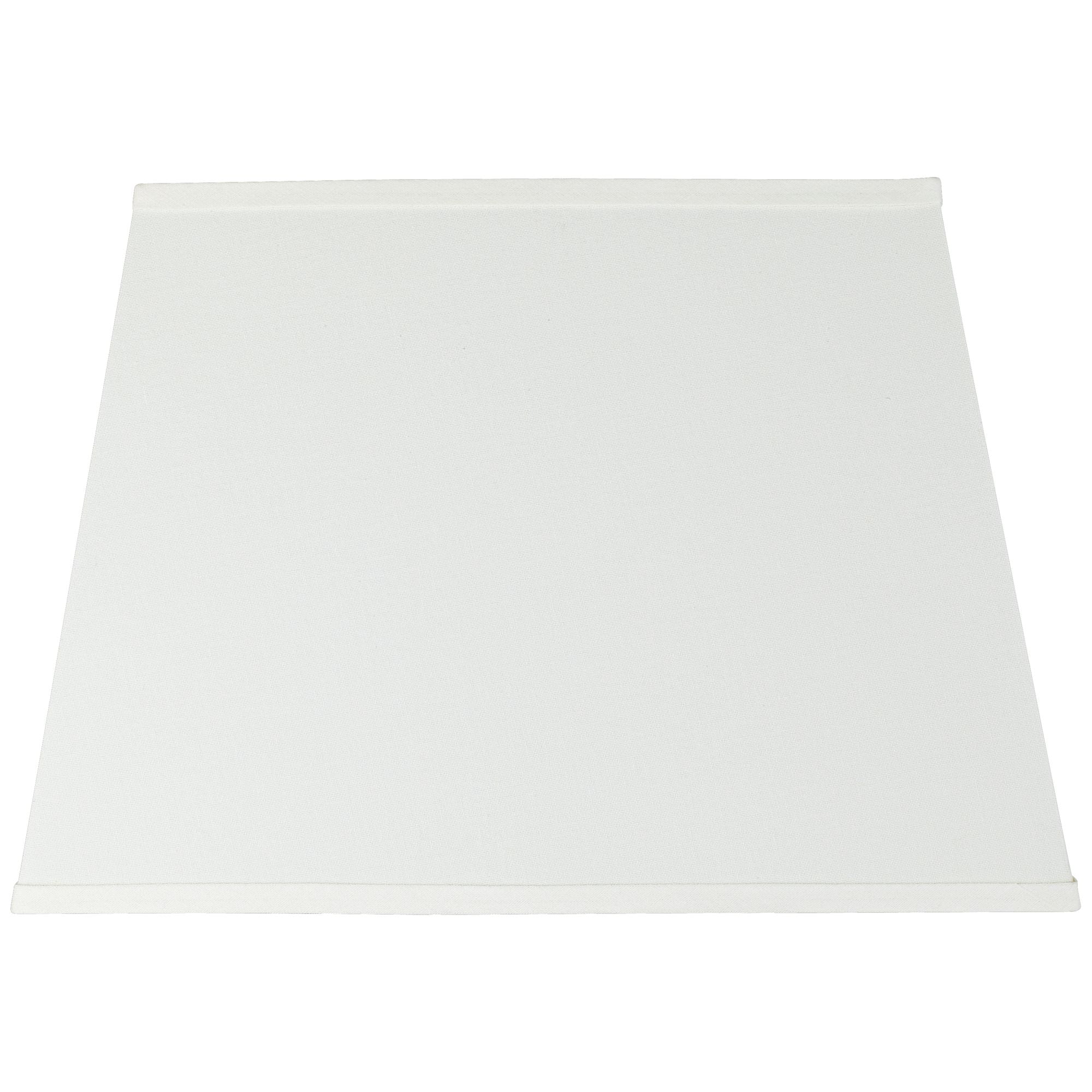 Springcrest Ivory Linen Large Rectangular Lamp Shade 14" Wide x 6" Deep at Top and 18" Wide x 12" Deep at Bottom and 12" Height (Spider) Replacement