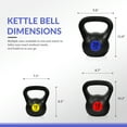 thumbnail image 2 of Signature Fitness Adjustable Sand-Filled Kettlebell Set, Black, Color-Coded Yellow/Green/Blue/Red Marks, Available in 30LB, 45LB, and 50LB Sets, Home Strength Training Equipment, 2 of 6