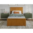 thumbnail image 6 of AFI Naples Twin-XL Wood Low Profile Platform Bed with Matching Footboard, Light Toffee, 6 of 11