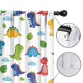 thumbnail image 4 of Blackout Kids Curtains,White Dinosaurs Clouds Leaves Pattern Childrens Insulated Curtains Set Of 2,Bedroom Essentials,Toddler Room Decor 42"x63", 4 of 5