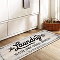 thumbnail image 6 of Findosom 20"x60" Farmhouse Laundry Room Rug Non Slip Rubber Laundry Runner Rug Waterproof Washable Indoor Laundry Rugs and Mats for Kitchen Floor Laundry Room Bathroom Hallway Entryway Decor Beige, 6 of 8