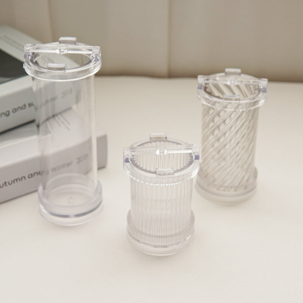 DIY Round Fine Tooth Cylindrical Candle Plastic Mold Striped Candle Acrylic Mold Candle Making Set Mold