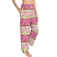 thumbnail image 2 of Uemuo Flowers Pattern Women's Wide Leg Palazzo Lounge Pants with Pockets Light Weight Loose Comfy Casual Pajama Pants-Medium, 2 of 9