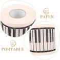 thumbnail image 4 of 1 rollo de papel higiénico decorativo, rollo de papel higiénico con patrones de Piano, rollo de papel tisú para baño, 4 of 5