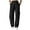 Black, variant on IROINNID Women's Cargo Pants Solid Sports Wide Leg High Waist Loose Fit Casual Pants with Pockets,Black