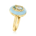 thumbnail image 3 of Ross-Simons 1.40 Carat Sky Blue Topaz Ring With Pastel Blue Enamel in 18kt Gold Over Sterling, Women's, Adult, 3 of 5