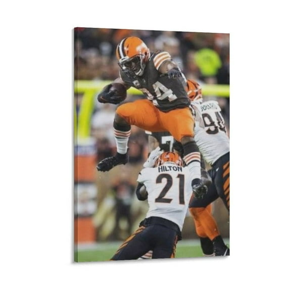 Nick Chubb Canvas Poster Print Photo Art Painting Canvas Poster Home Decorative Bedroom Modern Decor Posters Gifts 16x24inch(40x60cm)