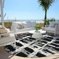 thumbnail image 6 of Addison Rugs Chantille Indoor/Outdoor Transitional Stripes Black Washable Round Rug, 8' x 8', 6 of 6
