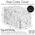 thumbnail image 5 of Sweet Jojo Designs Watercolor Floral Lavender and Grey Dog Crate Kennel Cover 36in. Girl, 5 of 6
