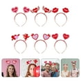 thumbnail image 2 of 6pcs Valentines Day Headband Heart Headband Women Headdress Festival Hairband Hair Accessory, 2 of 9