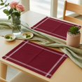 thumbnail image 3 of Solid Color Placemats Set of 4 Wine Red Place Mats Table Mats Kitchen Dining Home Outdoor Party Table Decoration, 3 of 9