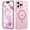 Pink, variant on DUEDUE iPhone 14 Pro Case 6.1",Clear Crystal Glitter Sparkly Cover ,MagSafe Compatible,Magnetic Shockproof Case for iPhone 14 Pro,Purple
