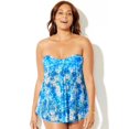 thumbnail image 6 of Swimsuits for All Women's Longer Length Bandeau Flyaway Tankini Top, 6 of 6