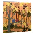 thumbnail image 2 of XMXY Cartoon Forest Animals Owls Bird Long Shower Curtains, Waterproof Weighted Thick Bathroom Curtain with 12 Plastic Hook, 72x72 Inch, 2 of 8