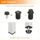 thumbnail image 4 of Uxcell 4 juegos de patas niveladoras, M6x15x15mm, nivelación cuadrada para muebles, se adapta a agujero de 22mm para mesa, silla y muebles, 4 of 6