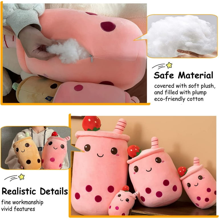 New Cute Bubble Milk Tea Boba Cup Soft Stuffed Plush Pillow Cushion Kawaii  Toys