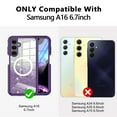 thumbnail image 2 of Casetego for Samsung Galaxy A16 5G Case,Compatible with MagSafe Full Body Shockproof with Built-in Screen Protector + Lens Protector Drop Protective Phone Cover,Purple, 2 of 8