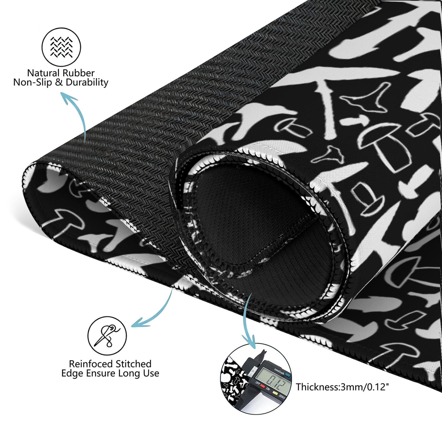31.5 Inch Plants Style Mahjong Playing Surface Made of Durable Rubber Featuring Anti-Slip Backing and Noise Dampening Technology for Multi-Game Activities