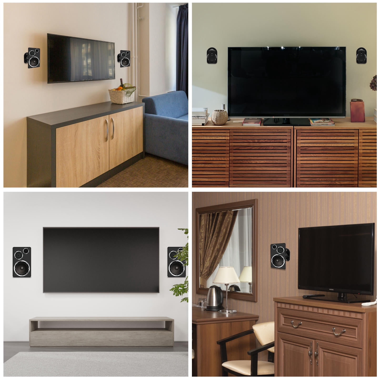 FOMIYES 6 Sets Adjustable Speaker Wall Mount Brackets – details