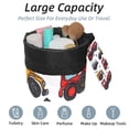 thumbnail image 2 of PhooArto Drawstring Cosmetic Bag, Barrel Shaped Portable Travel Makeup Bags, Cute Truck Tractor Pattern Large Capacity Waterproof Multifunctional Bucket Toiletry Bag, 2 of 6