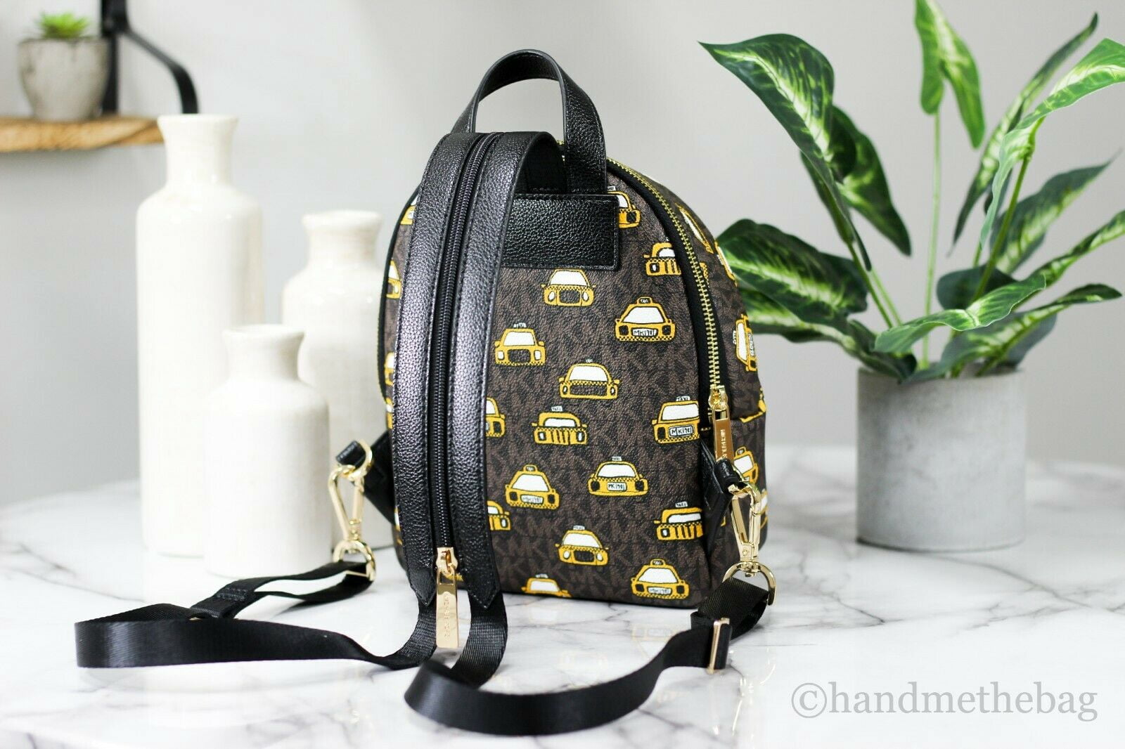 Michael Kors Erin Small Leather Convertible Backpack Bag 
