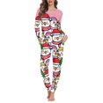thumbnail image 1 of Pijama de manga larga con temática navideña para mujer, ropa de dormir cálida e informal para el hogar, jersey de otoño, ropa de dormir con estampado a pedido, 1 of 4