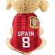 thumbnail image 1 of Chaleco de malla roja para aficionados españoles, talla XL Camiseta Vivid Dog World Cup, 1 of 8