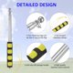 thumbnail image 4 of Uxcell Bandera de Polo de 2 Metros/6.56 Pies, Banderas Telescópicas de Mano, Polo de Bandera Portátil de Acero Inoxidable Amarillo, 4 of 7