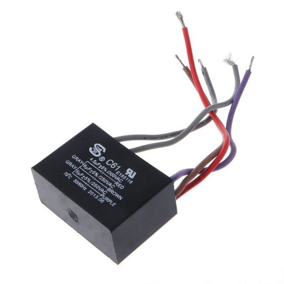 CBB61 Electrical Power Relay Connecting Capacitor 4.5uf 6uf 5uf 250V 5 Wire