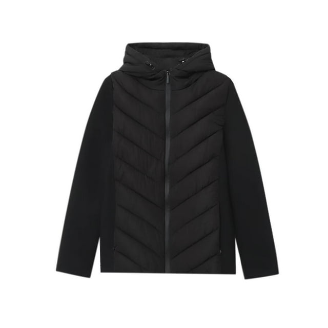 EGNMCR Parkas à Manches Longues pour Femmes, Décontracté, Surdimensionné, Couleur Unie, à Capuche, Chemise en polyester