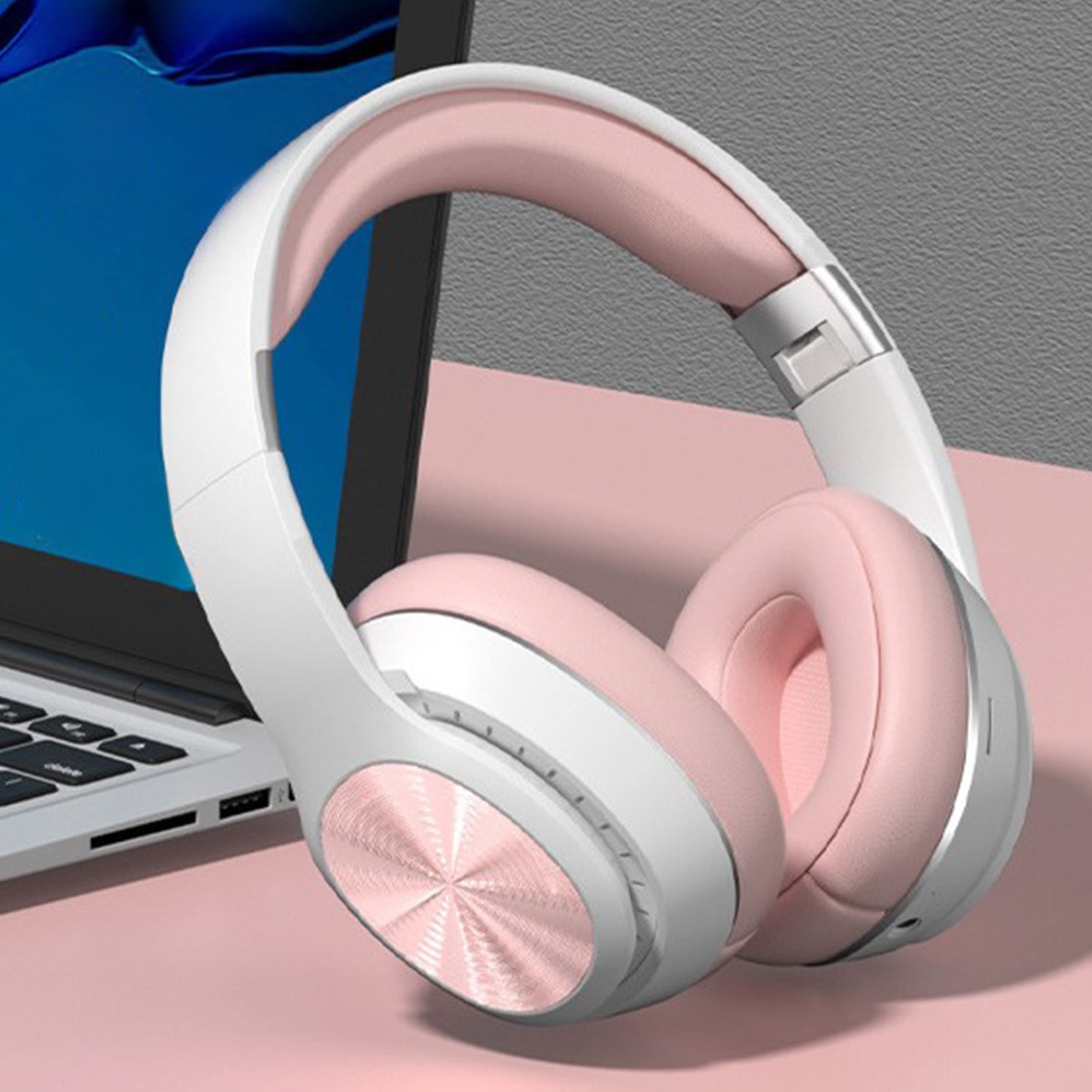 Ywbawe Bluetooth Over Ear Headphones Wireless Earbuds 5.1 Noise Cancelling Lightweight Foldable Travel Hi-Fi Stereo Deep Bass Phone Laptop Game Music