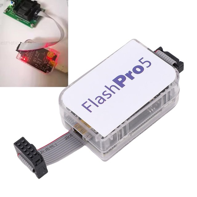 Microsemi Programmateur de Remplacement pour Flashpro5, Grand Compatibilité, SOC, Programmateur FPGA avec Câble USB A vers USB Mini B