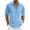 Sky Blue, variant on Men's Half-button Top Casual Long Sleeve Lapel Pullover Solid Color Half-open Front Loose Fit Shirt