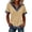 XQNR1-Beige, variant on Short Sleeve Denim Patchwork Shirts for Women Summer Tops Dressy Casual Collar Button V Neck Henley Shirt Loose Fit Work Blouse Tunic Top