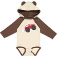 thumbnail image 3 of Inktastic Red Monster Truck Action Boys or Girls Long Sleeve Baby Bodysuit, 3 of 5
