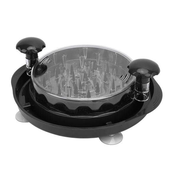 Chicken Grinder, Chicken Shredder Clear Lid Manual with Suction Cup for Home Kitchen Red,Black