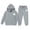 1-Grey839, variant on WOYY Girls Outfits Casual Letter Print Hoodie Pants Comfy Sweat Suit Kids Clothing Sets, Sizes 2-13
