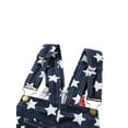 thumbnail image 5 of Women Men American Flag Overalls Adjustable Strap Denim Bib Shorts 4th of July Jean Romper Summer Jumpsuit with Pocket, 5 of 6