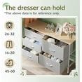 thumbnail image 5 of WLIVE Dresser for Bedroom with 5 Drawers, Wide Bedroom Dressers with Drawer Organizers, Chest of Drawers, Fabric Dresser for Living Room, Closet, Hallway, Light Grey, 5 of 8