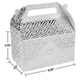 thumbnail image 3 of Foil Purim Treat Box Silver 6.25" X 3.75" X 3.5" 20 Pack, 3 of 3