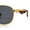 Gold Brown - Black, variant on Mens Luxury Oversize Wood Buff Rectangle OG Gangster Sunglasses Silver Black - Black