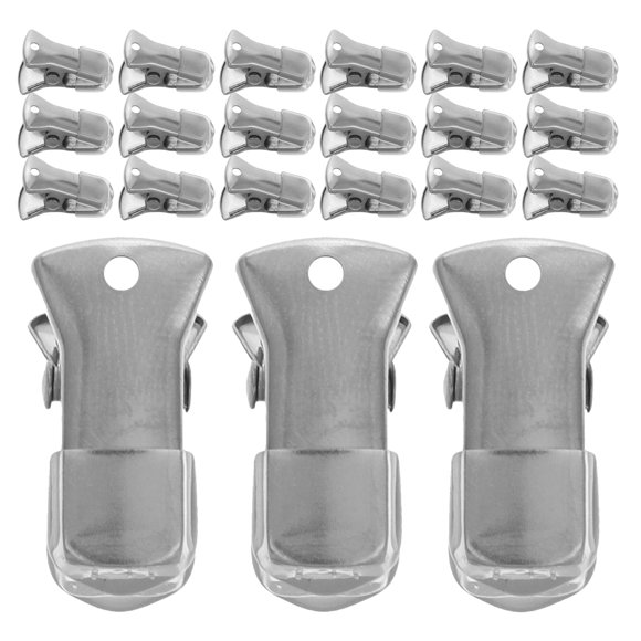 PENIKOKO 30Ud Clips Metálicos Para Tarjetas De Identificación Y Manualidades Con Resistente Y Elegante