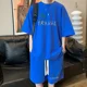 thumbnail image 3 of Nuevo conjunto de verano para hombre con diseño de gofres, camiseta de manga corta y pantalones cortos, conjunto de 2 piezas, ropa deportiva, chándal de moda, conjunto para correr, 3 of 5