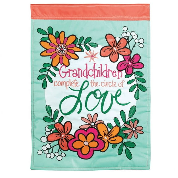 Magnolia Gardens M011241 13 x 18 in. Grandchildren Applique Garden Flag